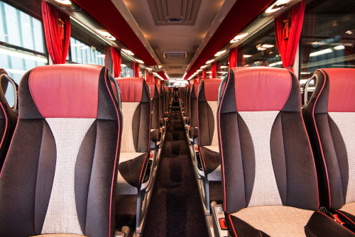 Sitze im Bus von Reisering Hamburg